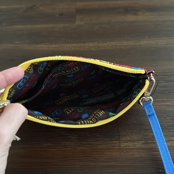 Loungefly Sanrio Hello Kitty 50th Anniversary Nylon Zipper Pouch Wristlet NWT - Picture 7 of 10